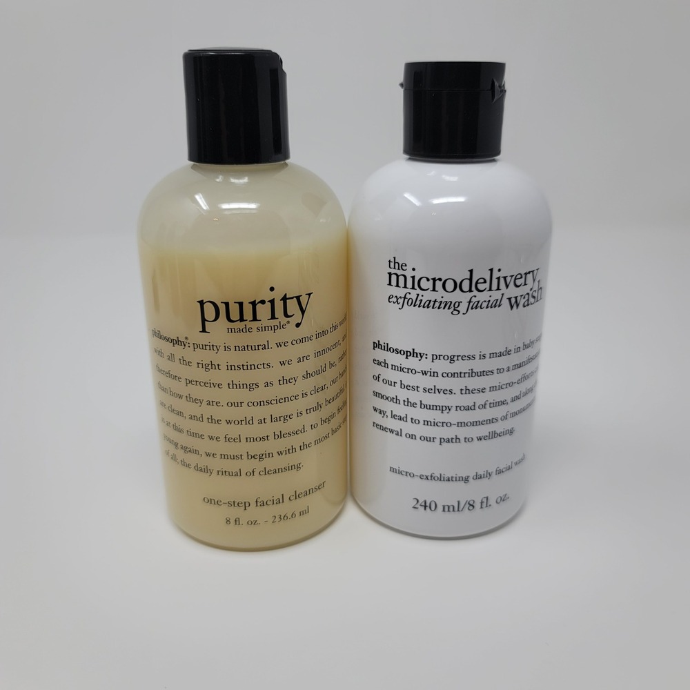 Philosophy Purity Cleanser Microdelivery Exfoliating Facial Wash 8oz Duo Caddy - Picture 2 of 4